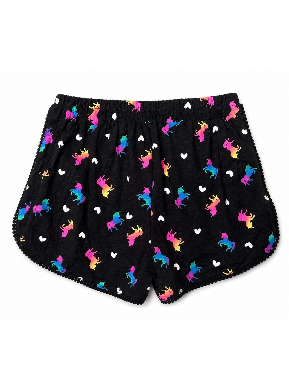 Justice Brand Girls Unicorn Rainbow Shorts